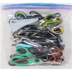 BAG OF ASSORTED SCISSORS