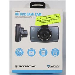 NEW SCOSCHE HD DVR DASH CAM W/ 4GM MEM CARD