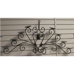 WROUGHT IRON CANDLE HOLDER