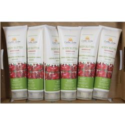 FLAT OF 6 POMEGRANATE BODY BUTTER BOTTLES