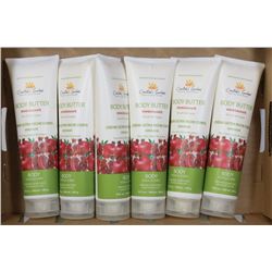 FLAT OF 6 POMEGRANATE BODY BUTTER BOTTLES