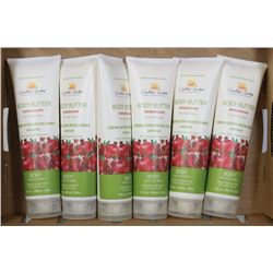 FLAT OF 6 POMEGRANATE BODY BUTTER BOTTLES