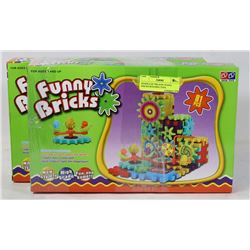 BUNDLE OF TWO 81PC FUNNY BRICKS BUILDING TOYS