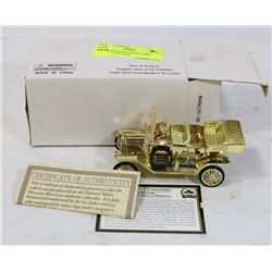NEW 1910 GOLD PLATED  FORD MODEL T TIN LIZZIC