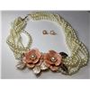 Image 1 : 27)  SIX STRAND PEARL NECKLACE SET WITH