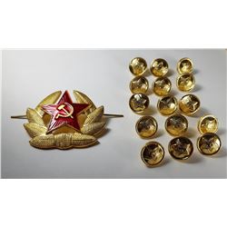 22)  LOT OF 15 USSR MILITARY BUTTONS