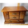 Image 2 : 8)  WOODEN JEWELRY BOX & CONTENTS