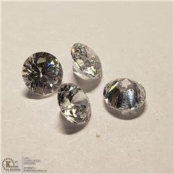 343) 4 CUBIC ZIRCONIA, ROUNDS, APPROX 4 CTS