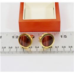 TIGER EYE CUFFLINKS