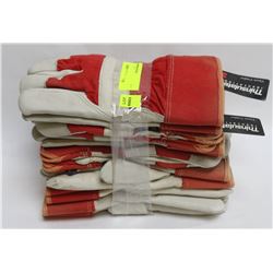 7 PAIRS OF THINSULATED COW HIDE WORK GLOVES