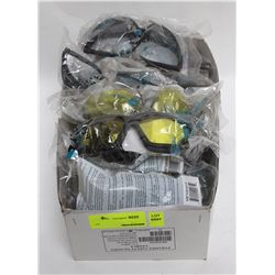 CASE OF ASSORTED PYRAMEX SAFETY GLASSES