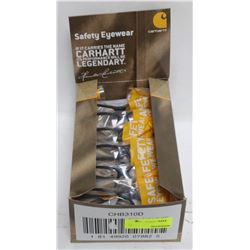 CASE OF 12 CARHARTT CLEAR SAFETY GLASSES
