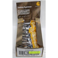 CASE OF 12 CARHARTT CLEAR SAFETY GLASSES