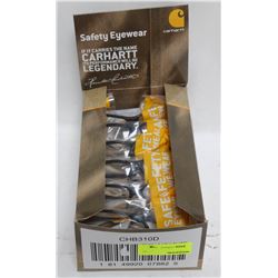 CASE OF 12 CARHARTT CLEAR SAFETY GLASSES