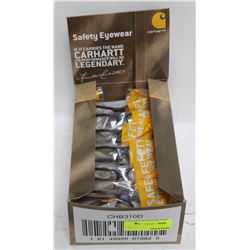 CASE OF 12 CARHARTT CLEAR SAFETY GLASSES