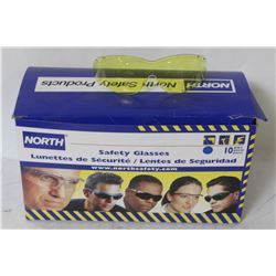 CASE OF NORTH SAFETY EYEWEAR-AMBER LENS
