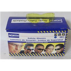CASE OF NORTH SAFETY EYEWEAR-AMBER LENS