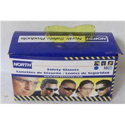 CASE OF NORTH SAFETY EYEWEAR-AMBER LENS