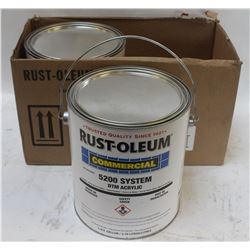 2 PAILS OF RUST-OLEUM 5200 SYSTEM DTM ACRYLIC