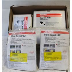 3 CASES OF FLEX  80 LOCTITE PUTTY AND LOCTITE PIPE