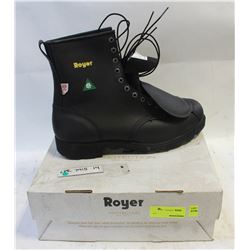 NEW ROYER HI-TOP LEATHER WORK BOOTS S:14