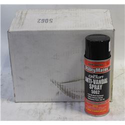CASE OF 12 CANS OF ANTI-VANDAL MARKING PAINT.