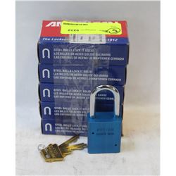 GROUP OF 5 AMERICAN PADLOCKS(BLUE)