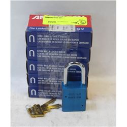 GROUP OF 5 AMERICAN PADLOCKS(BLUE)