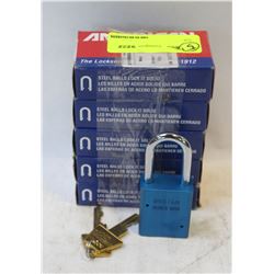 GROUP OF 5 AMERICAN PADLOCKS(BLUE)