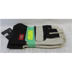 DICKIES DELUXE COWHIDE GLOVES - L- LOT OF 2