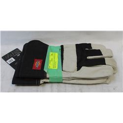 DICKIES DELUXE COWHIDE GLOVES - L- LOT OF 2