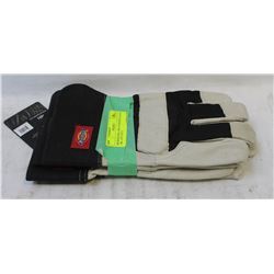 DICKIES DELUXE COWHIDE GLOVES - L- LOT OF 2