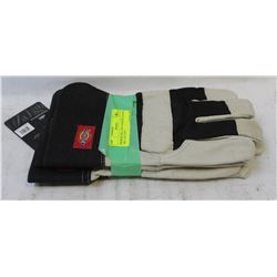 DICKIES DELUXE COWHIDE GLOVES - L- LOT OF 2