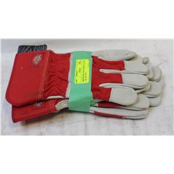 DICKIES DELUXE COWHIDE GLOVES - L- LOT OF 2