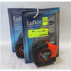 GROUP OF 3 HI-VIZ 16' LUFKIN TAPE MEASURES