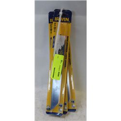 4 PACKS OF NEW 8" IRWIN SAWZALL BLADES-MED.METAL