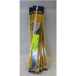 4 PACKS OF NEW 8" IRWIN SAWZALL BLADES-MED.METAL
