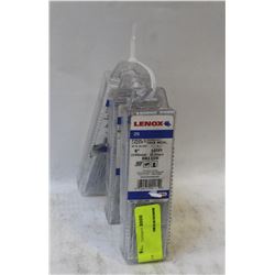 3 PACKS OF NEW 6" LENOX THICK METAL SAWZALL BLADES