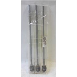 3 NEW 10" US CARBIDE BURR BITS