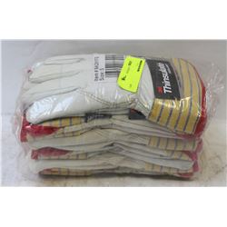 BUNDLE OF 6 PAIRS SPLIT-LEATHER COWHIDE INSULATED