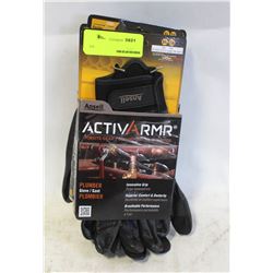 3 NEW PAIRS OF ANSELL "ACTIVARMR" PLUMBER'S GLOVES