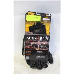 3 NEW PAIRS OF ANSELL "ACTIVARMR" PLUMBER'S GLOVES
