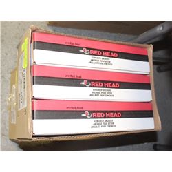 3 CASES OF RED HEAD TRUE BOLTS