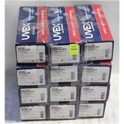 12 PAIRS OF ASSORTED UVEX EXTREMEPRO GLASSES
