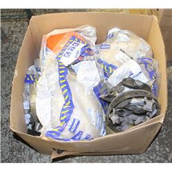 LARGE BOX OF ASSORTED HARDHATS APPROX 10