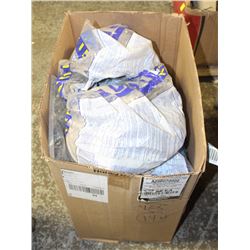 LARGE BOX OF ASSORTED HARDHATS & LINERS-GREY