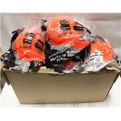 LOT OF 8 NEW ORANGE HARDHATS W/ LINERS