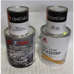 FLAT OF PAINT SUPPLIES: GLASS EPOXY+ MORE