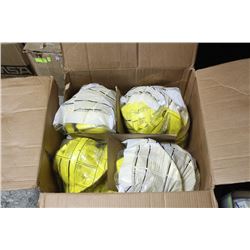 BOX OF NEW HARDHATS W/ LINERS
