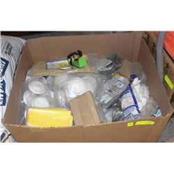 FLAT OF ASSORTED RESPIRATORY FILERS & WORKGLOVES